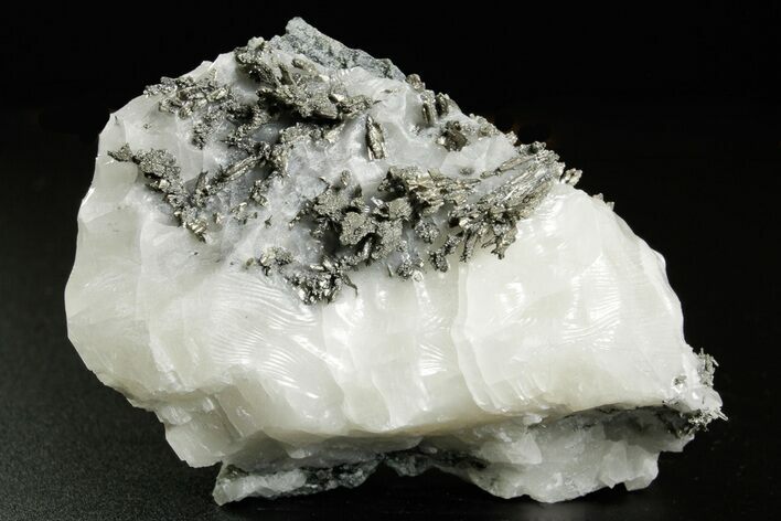 Native Silver in Calcite - Morocco #362781